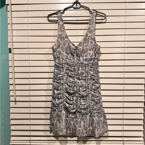 Gray Animal Print Sleeveless Dress